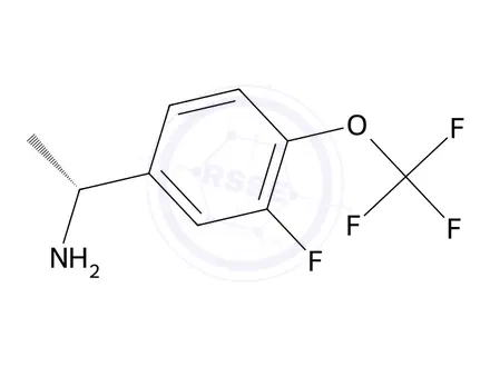 Chemical structure of (R)-1-(3-fluoro-4-(trifluoromethoxy)phenyl)ethan-1-amine