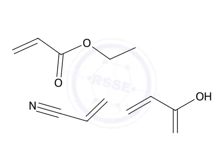 Chemical structure of 2-Propenoic acid, polymer with ethyl 2-propenoate and 2-propenenitrile
