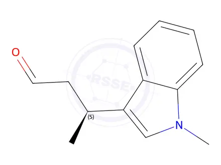 Chemical structure of (3S)-(+)-3-(1-METHYL-1H-INDOL-3-YL)-1-BUTYRALDEHYDE