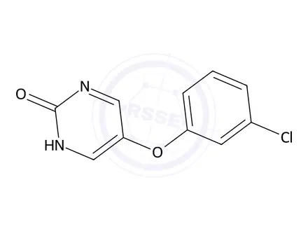 Chemical structure of 2(1H)-pyrimidinone, 5-(3-chlorophenoxy)-