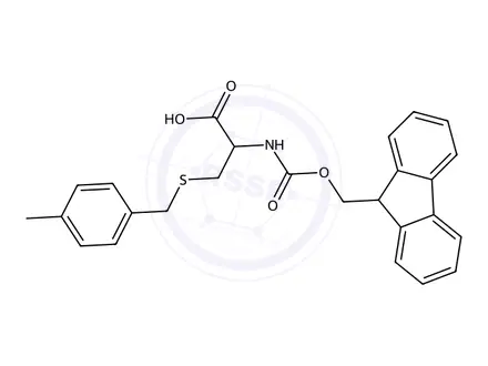 Chemical structure of N-Fmoc-S-(4-methylbenzyl)-L-cysteine