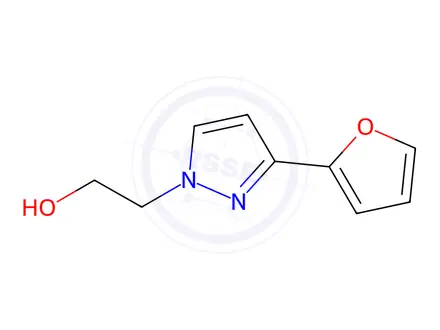 Chemical structure of 2-(3-(Furan-2-yl)-1H-pyrazol-1-yl)ethan-1-ol