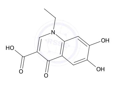 Chemical structure of 1-Ethyl-6,7-dihydroxy-4-oxo-1,4-dihydroquinoline-3-carboxylic acid
