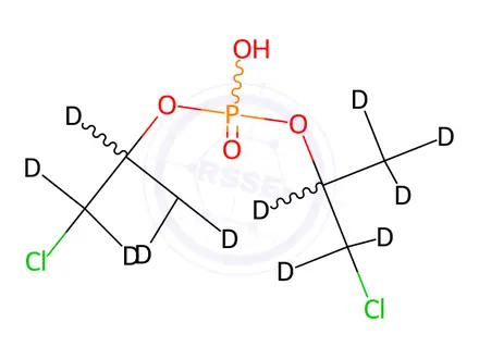Chemical structure of Bis(1-chloro-2-propyl) phosphate-d12