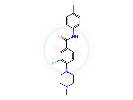 Chemical structure of 3-Fluoro-N-(4-methylphenyl)-4-(4-methylpiperazin-1-yl)benzamide