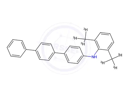 Chemical structure of N-(2,6-bis(methyl-d3)phenyl)-[1,1':4',1''-terphenyl]-4-amine