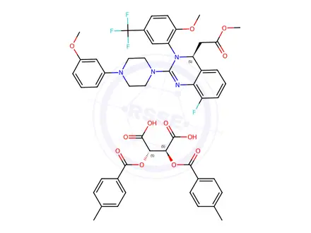 Chemical structure of Letermovir Impurity 2(Di-p-toluoyl-L-tartaric acid)
