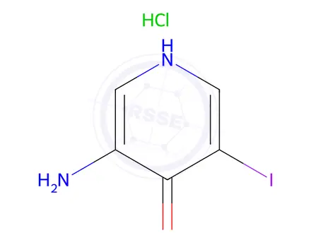 Chemical structure of 3-Amino-5-iodopyridin-4-ol hydrochloride