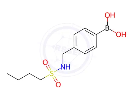Chemical structure of (4-(butylsulfonamidomethyl)phenyl)boronic acid