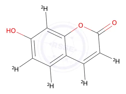 Chemical structure of 7-Hydroxy Coumarin-d5