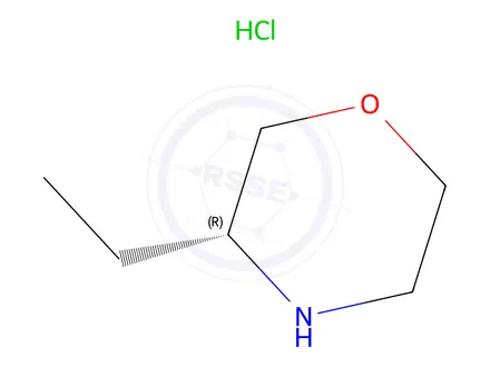 Chemical structure of (R)-3-Ethylmorpholine hydrochloride
