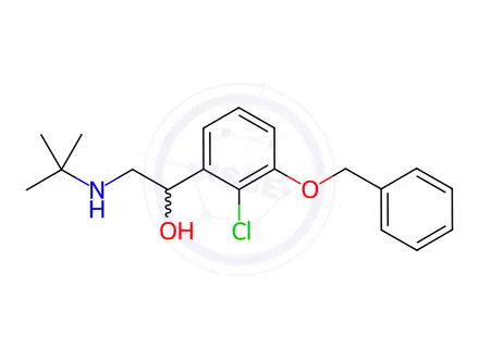 Chemical structure of 1-(3-(benzyloxy)-2-chlorophenyl)-2-(tert-butylaMino)ethanol