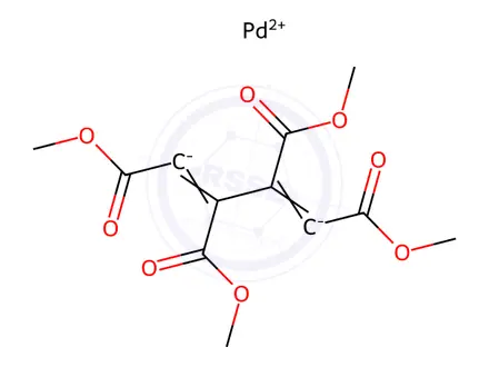 Chemical structure of [1,2,3,4-TETRAKIS(METHOXYCARBONYL)-1,3-BUTADIENE-1,4-DIYL]PALLADIUM