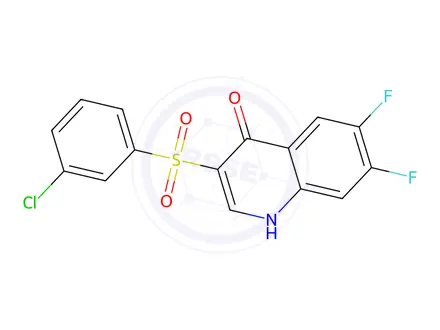 Chemical structure of 3-(3-Chlorobenzenesulfonyl)-6,7-difluoro-1,4-dihydroquinolin-4-one