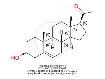 Chemical structure of Pregnenolone Impurity 33