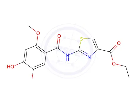 Chemical structure of Ethyl 2-(4-hydroxy-2,5-dimethoxybenzamido)thiazole-4-carboxylate