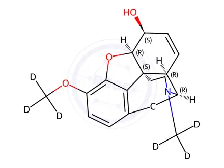 Chemical structure of Codeine D6