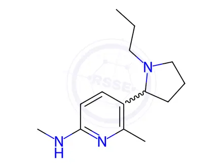 Chemical structure of N,6-Dimethyl-5-(1-propylpyrrolidin-2-yl)pyridin-2-amine