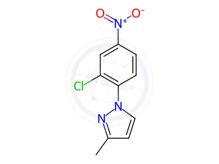 Chemical structure of 1-(2-Chloro-4-nitrophenyl)-3-methyl-1h-pyrazole