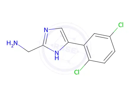 Chemical structure of (5-(2,5-Dichlorophenyl)-1H-imidazol-2-yl)methanamine