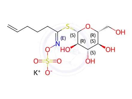 Chemical structure of Glucobrassicanapin potassium salt