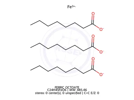 Chemical structure of FERRIC OCTOATE
