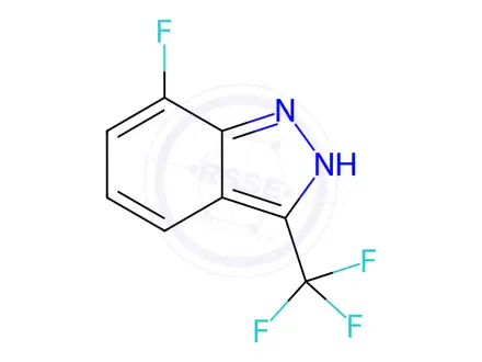 Chemical structure of 7-Fluoro-3-(trifluoromethyl)-1H-indazole