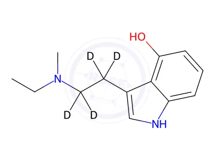 Chemical structure of 4-Hydroxy-N-methyl-N-ethyltryptamine-d4