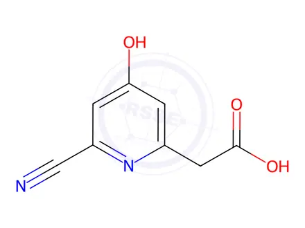 Chemical structure of 2-(6-Cyano-4-hydroxypyridin-2-yl)acetic acid