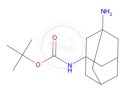 Chemical structure of tert-Butyl N-[3-Aminoadamant-1-yl]carbamate