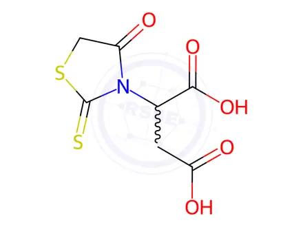 Chemical structure of 2-(4-OXO-2-THIOXO-THIAZOLIDIN-3-YL)-SUCCINIC ACID