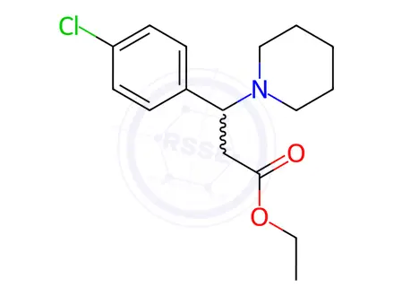 Chemical structure of Ethyl 3-(4-chlorophenyl)-3-(piperidin-1-yl)propanoate