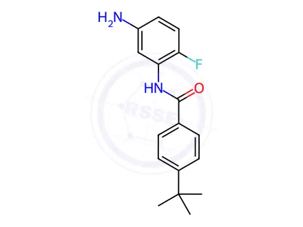 Chemical structure of N-(5-Amino-2-fluorophenyl)-4-(tert-butyl)benzamide