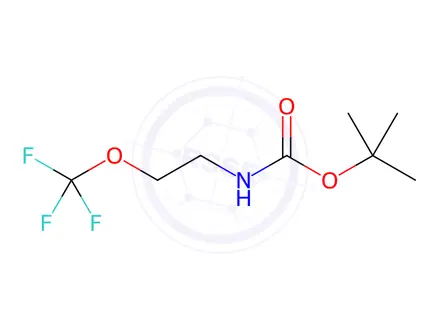 Chemical structure of Carbamic acid, N-[2-(trifluoromethoxy)ethyl]-, 1,1-dimethylethyl ester