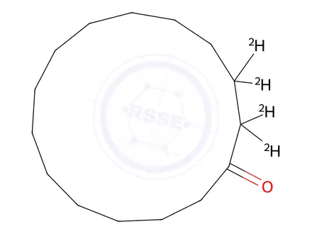 Chemical structure of Cyclopentadecanone-d4