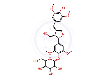 Chemical structure of 5,5'-Dimethoxylariciresinol 4-O-glucoside