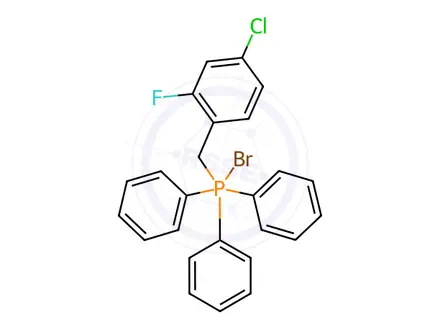 Chemical structure of Bromo(4-chloro-2-fluorobenzyl)triphenylphosphorane