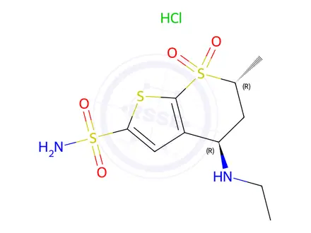 Chemical structure of Dorzolamide EP Impurity A(Hydrochloride)