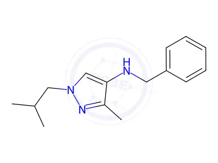 Chemical structure of N-benzyl-1-isobutyl-3-methyl-1H-pyrazol-4-amine