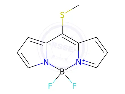 Chemical structure of 9-(Methylthio)bipyrromethene Difluoroborate