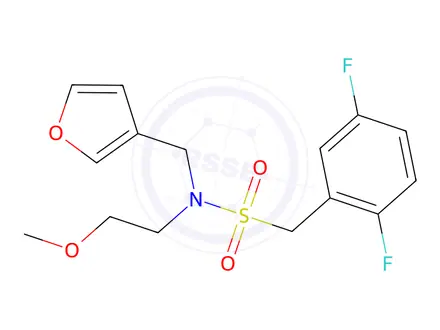 Chemical structure of 1-(2,5-Difluorophenyl)-N-(furan-3-ylmethyl)-N-(2-methoxyethyl)methanesulfonamide