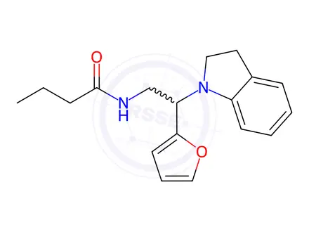 Chemical structure of N-(2-(Furan-2-yl)-2-(indolin-1-yl)ethyl)butyramide