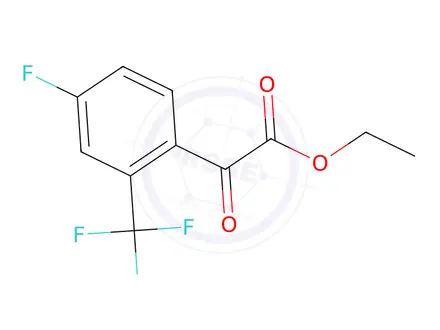 Chemical structure of Ethyl 2-(4-fluoro-2-(trifluoromethyl)phenyl)-2-oxoacetate