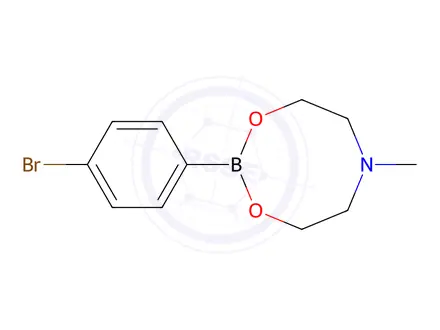 Chemical structure of 4-BROMOBENZENEBORONIC ACID N-METHYLDIETHANOLAMINE ESTER