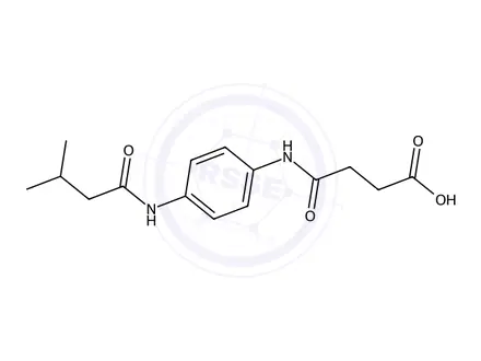 Chemical structure of 4-((4-(3-Methylbutanamido)phenyl)amino)-4-oxobutanoic acid
