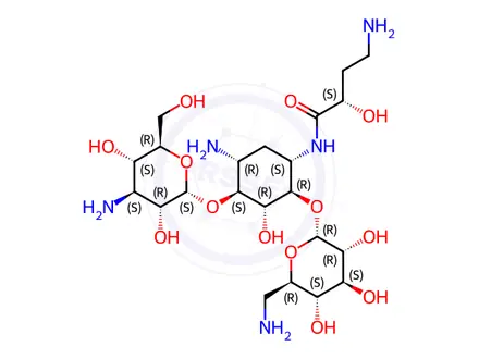Chemical structure of Amikacin Impurity A