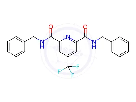 Chemical structure of N2,N6-Dibenzyl-4-(trifluoromethyl)pyridine-2,6-dicarboxamide