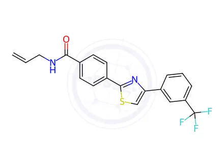 Chemical structure of N-allyl-4-(4-(3-(trifluoromethyl)phenyl)thiazol-2-yl)benzamide