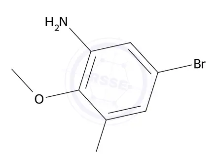 Chemical structure of 5-Bromo-3-iodo-2-methoxyaniline