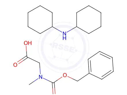 Chemical structure of Glycine, N-methyl-N-[(phenylmethoxy)carbonyl]-, compd. with N-cyclohexylcyclohexanamine (1:1)
